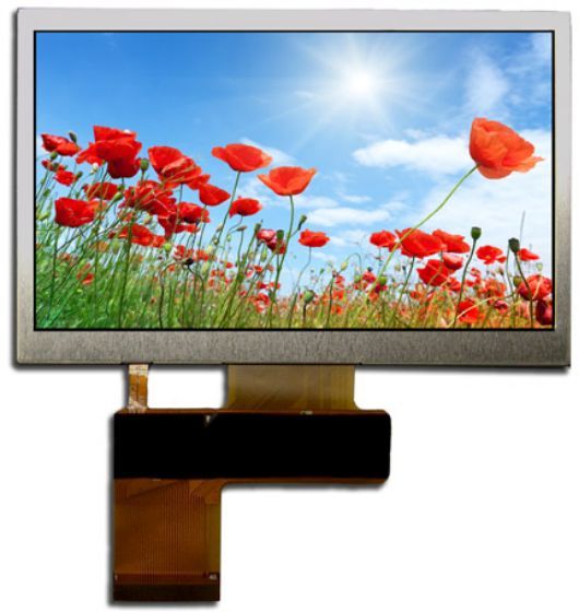 Picture of 4.3" 480x272 Resolution Industrial TFT with 4 Wire Resistive Touchsreen