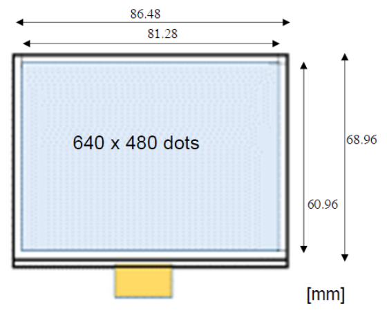 Picture of 4.00" 640x480 Resolution Memory In Pixel (MIP) TFT