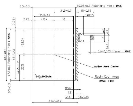 Picture of 2.27" 240x300 Resolution Memory In Pixel (MIP)