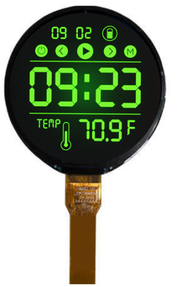 Picture of 1.8" 360 x 360 Resolution Round Industrial TFT