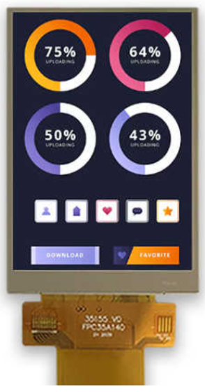 Picture of 3.5" 320 x 480 Resolution Industrial TFT